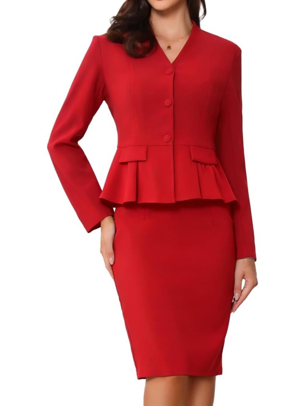 Chic Women's 2-Piece Skirt Suit Set | Professional Work Formal Outfit